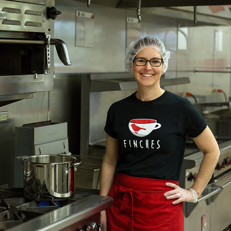 Linda Koski, owner of Finches Cafe